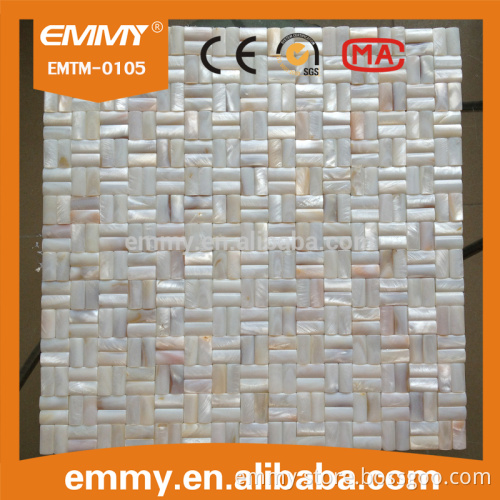 Chinese long pattern natural white freshwater pearl mosaic tile factory